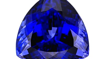 polished and faceted tanzanite gemstone