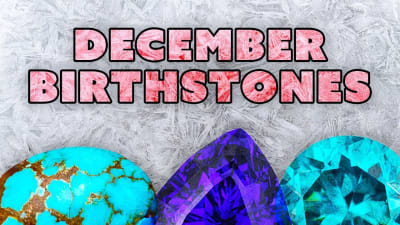 December's blue birthstones turquoise, tanzanite and blue zircon