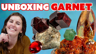 A gemologist unboxes and teaches about January's birthstone, garnet.