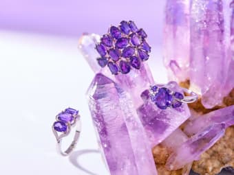 amethyst silver rings