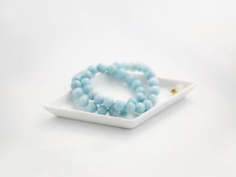 aquamarine stranded necklace