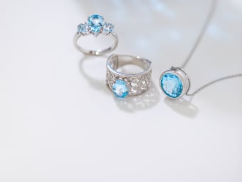 Blue Crystal Jewelry Set December Brithstone