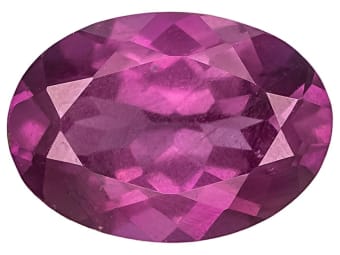 oval shaped purple garnet gemstone