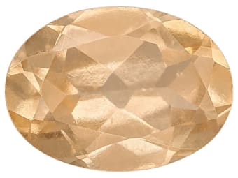oval shaped yellow garnet gemstone
