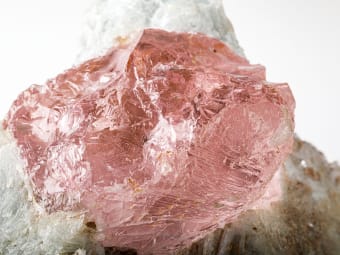 large pink uncut morganite specimen