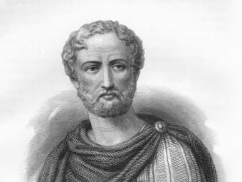 This is a drawn image of Pliny the Elder.