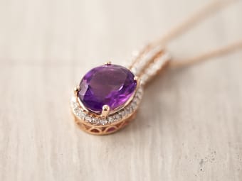 amethyst gold pendant