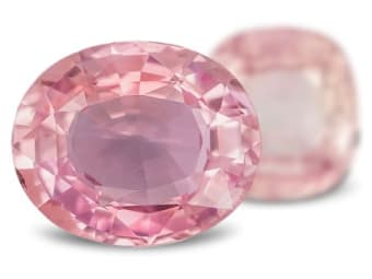 oval shaped padparadscha sapphire gemstone