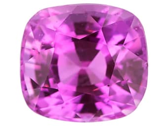 cushion cut pink sapphire gemstone