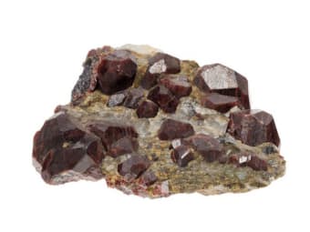 uncut almandite red garnet specimen