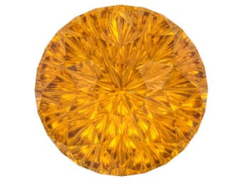 brilliant cut citrine gemstone