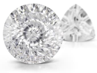 brilliant cut white synthetic cubic zirconia