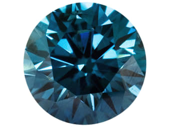 brilliant cut blue diamond gemstone