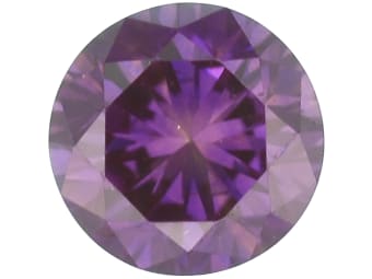 brilliant cut purple diamond gemstone
