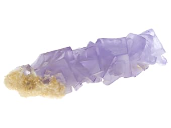 uncut purple and yellow fluorite specimen