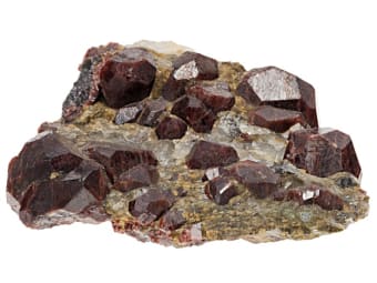 large uncut red garnet specimen