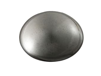 round oval cut gray hematite