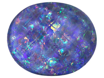 round purple opal gemstone