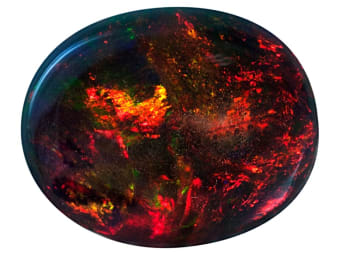 round smoked opal