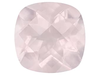 cushion cut rose quartz gemstone