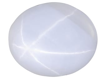 oval white star sapphire gemstone