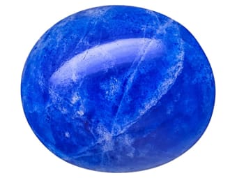 Blue, polished sodalite specimen