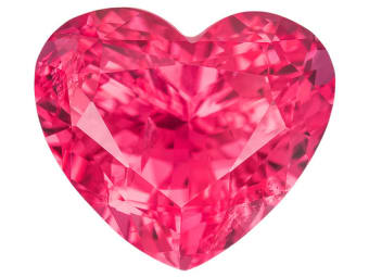 heart shaped pink spinel gemstone