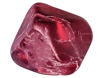 red uncut spinel specimen