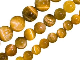 round shaped tiger's eye beads necklace