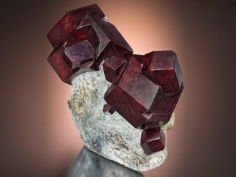 large uncut red almandine garnet specimen