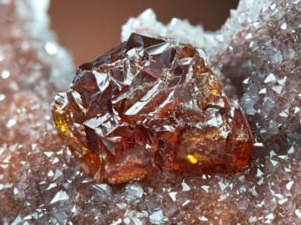 uncut orange golden sphalerite gemstone specimen