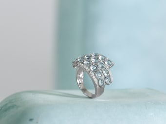 modern aquamarine ring set in silver