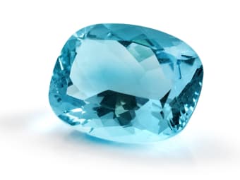 polished and faceted aquamarine gemstone