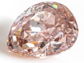 polished and faceted pink diamond gemstone