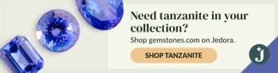 Purchase tanzanite, the precious dark blue gemstone of Tanzania, from gemstones.com on Jedora.