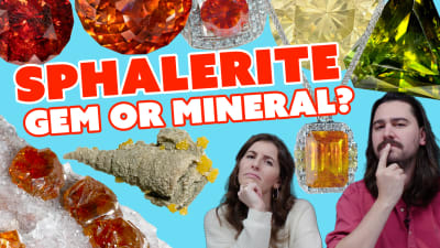a group of sphalerite gemstones or minerals