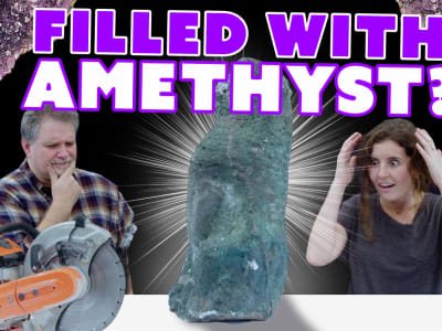 Cutting Into A HUGE Amethyst Geode!