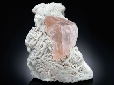 Morganite Crystal in Clevelandite Matrix