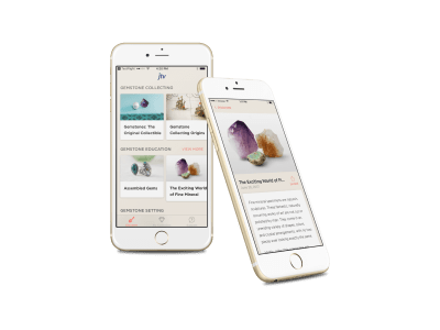 Gemstone Discovery App on Mobile Phone