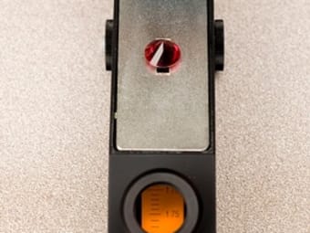 refractometer used with diamond cut ruby  