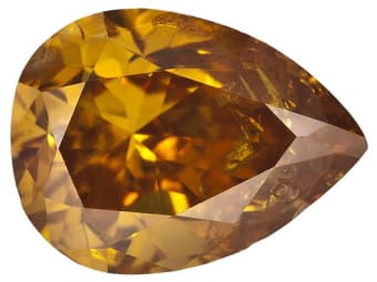 pear shaped orange diamond 