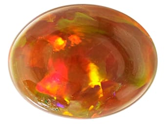 oval shaped brown opal