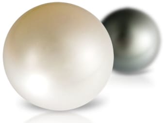 round white and black pearls 