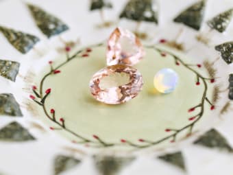 morganite & opal gemstones