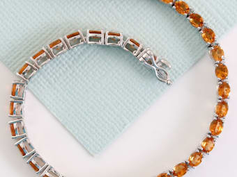 Spessartite Tennis Bracelet