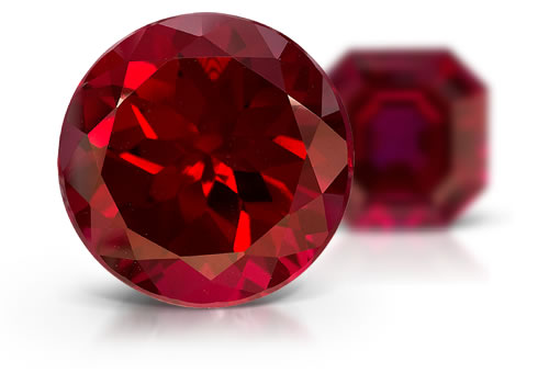 round cut Ruby gemstones